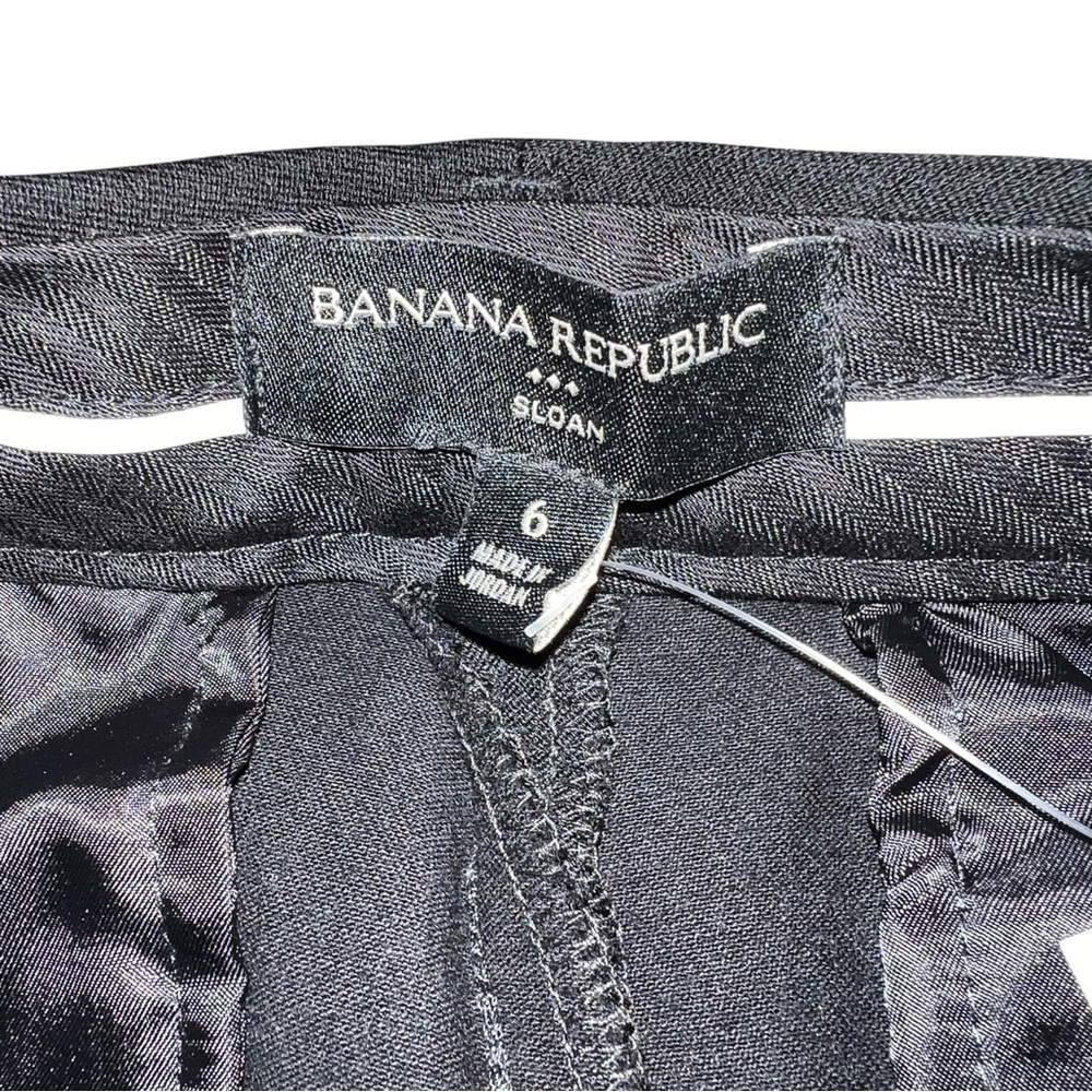 Banana Republic Black Sloan Pants size 6 New With Tags - Picture 3 of 11